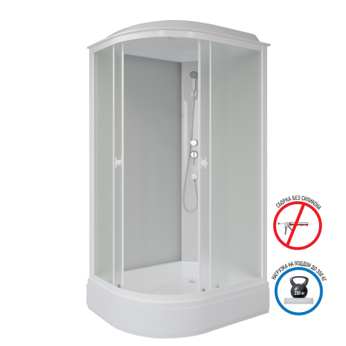 Душевая кабина Niagara Promo P90/80/26R/MT 90х80 асимметричная с крышей ориентация правая